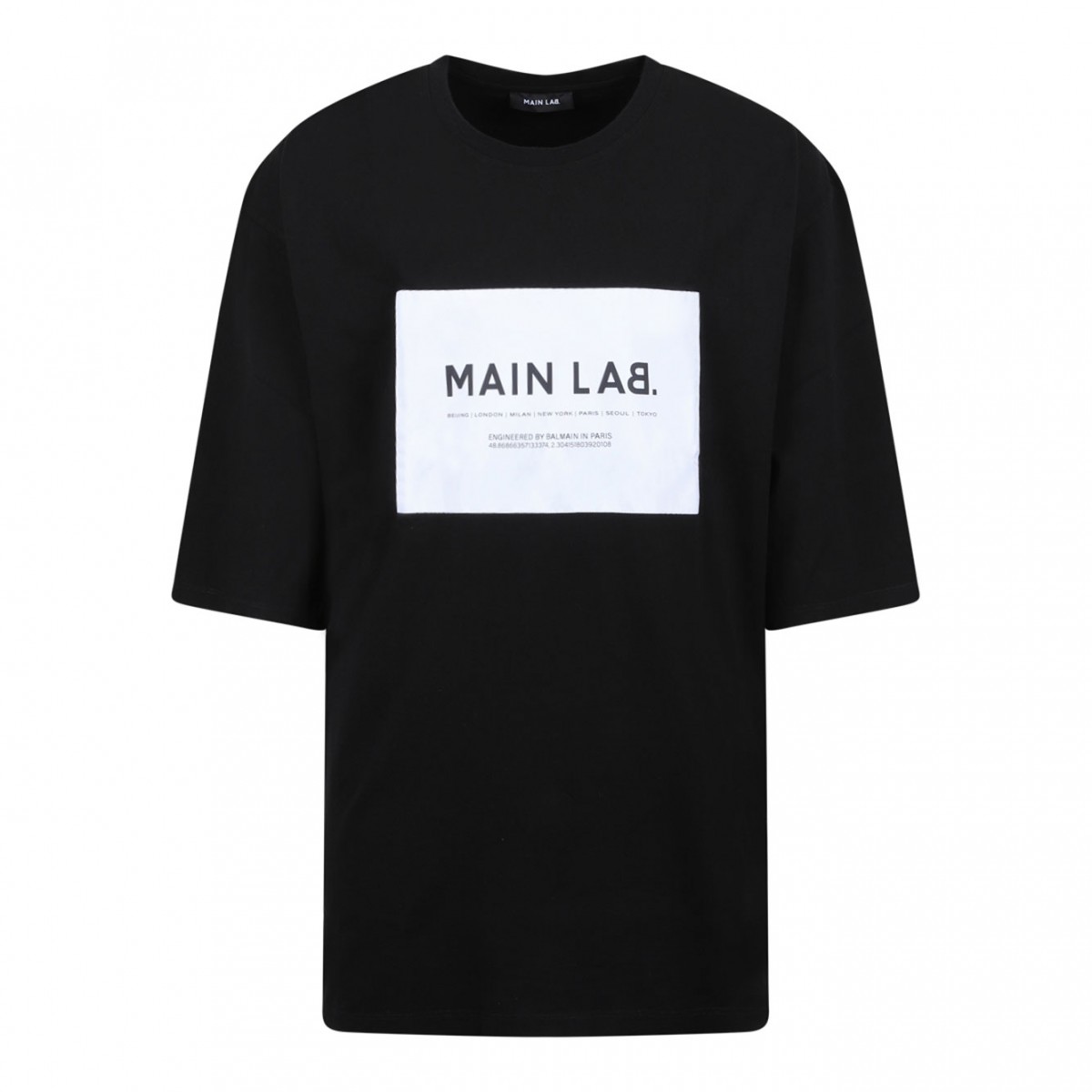 Black Slogan Patch T-Shirt