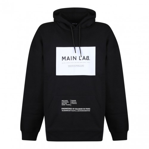 Black Logo Patch Hoodie