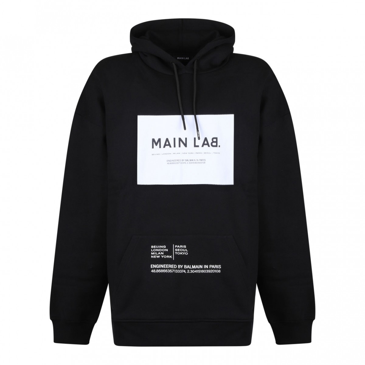 Black Logo Patch Hoodie