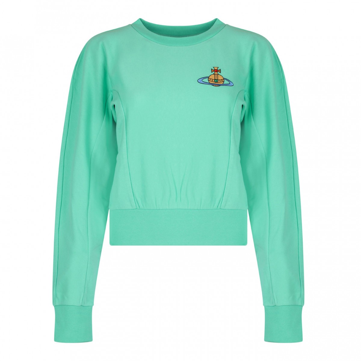 Aqua Green Logo Patch Sweatshirt