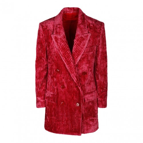 Raspberry Velvet Effect Jacket