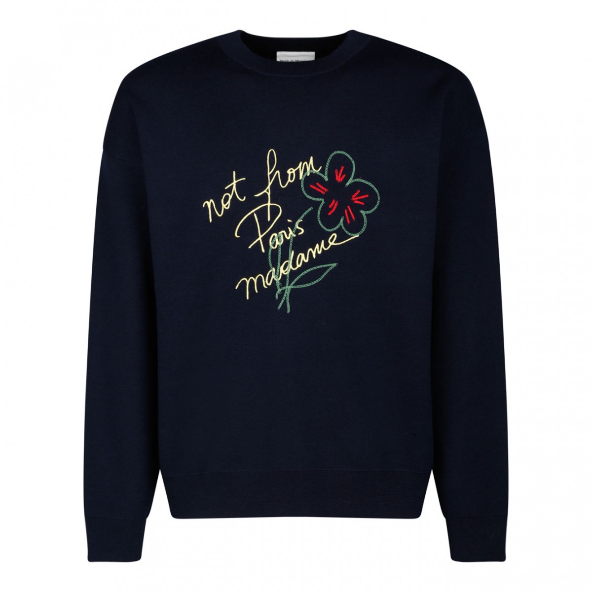 Navy Le Sweatshirt Slogan Esquisse