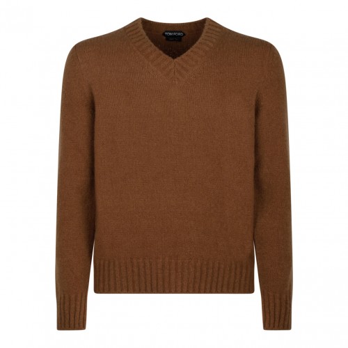 Caramel V Neck Jumper