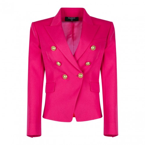 Fuchsia Double Breasted Blazer