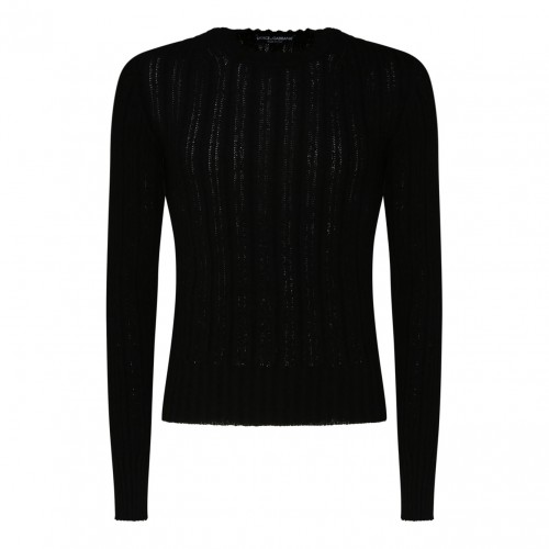 Black Cotton Blend Jumper