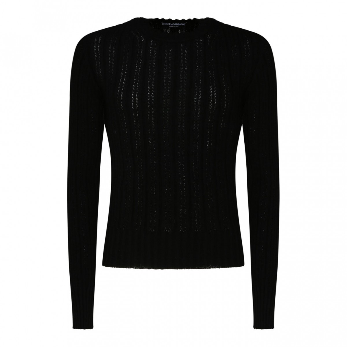 Black Cotton Blend Jumper