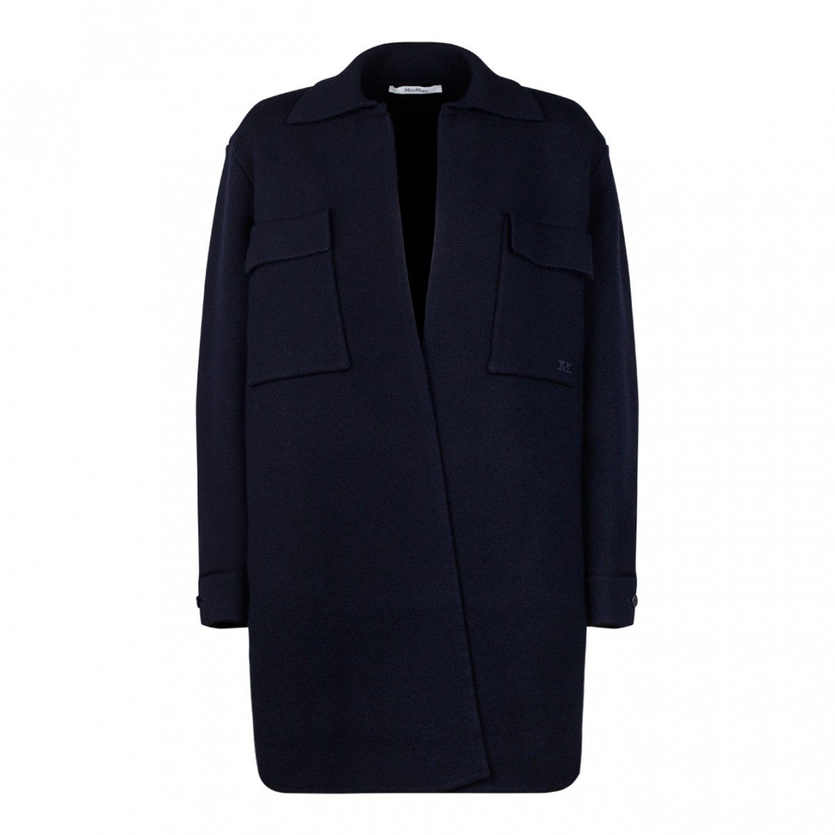 Wool Tricot Blue Jacket