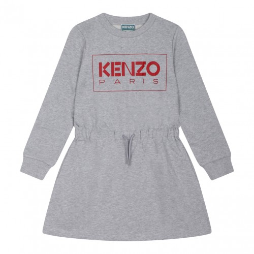 Light Grey Logo Print Dress