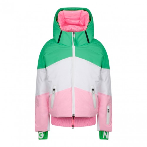 Pink, White and Green Ski...