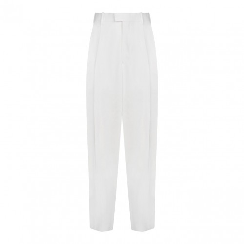 White Pleated Trousers