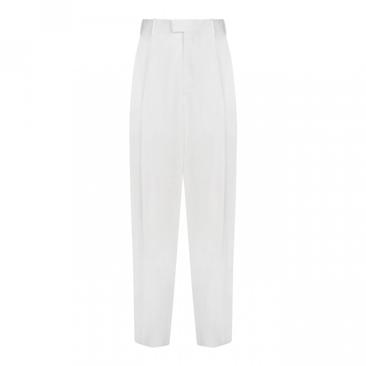 White Pleated Trousers