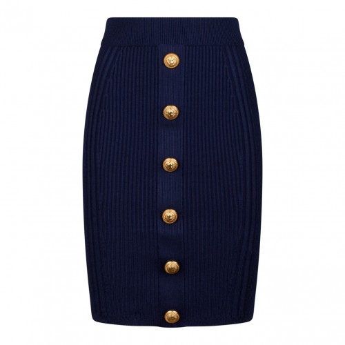 Blue Marine Pencil Skirt