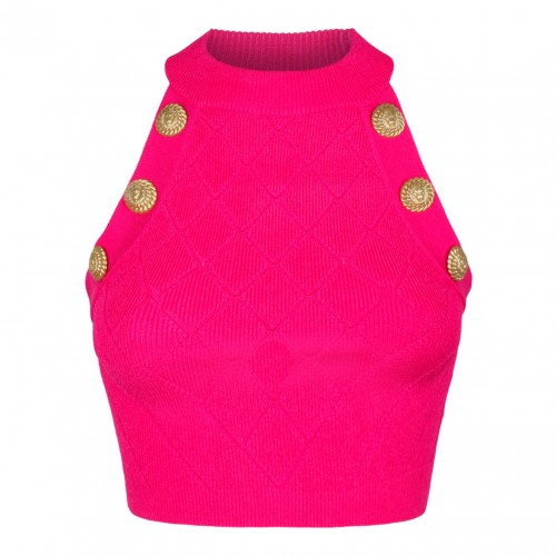 Fuchsia Knitted Vest