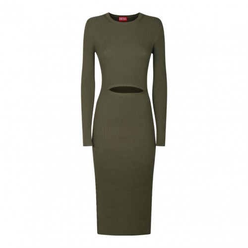 Dark Green Cut Out Dress