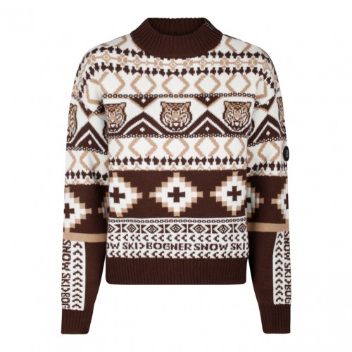 Beige and Brown Julika Sweater