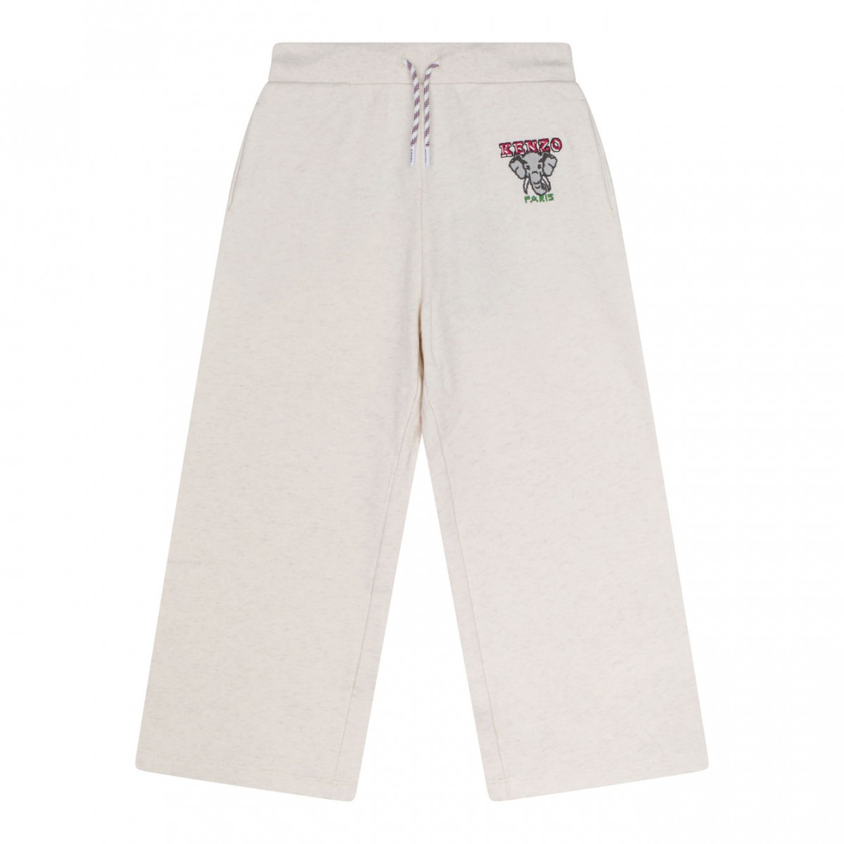 Light Beige Logo Embroidered Track Pants