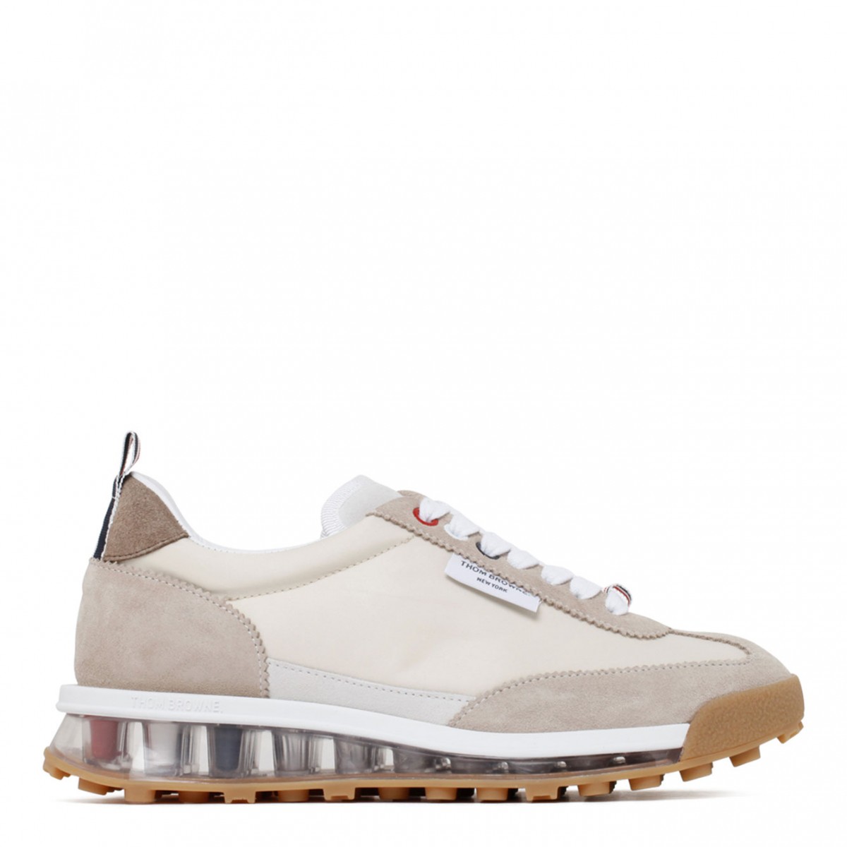 Thom Browne Med Brown Leather Tech Runner low Top Sneakers