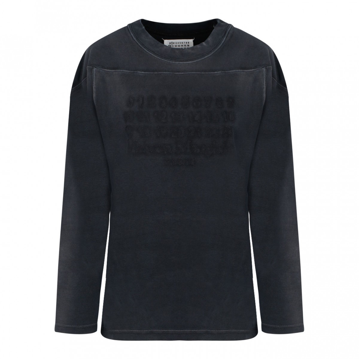 Black Logo Embroidery Sweatshirt