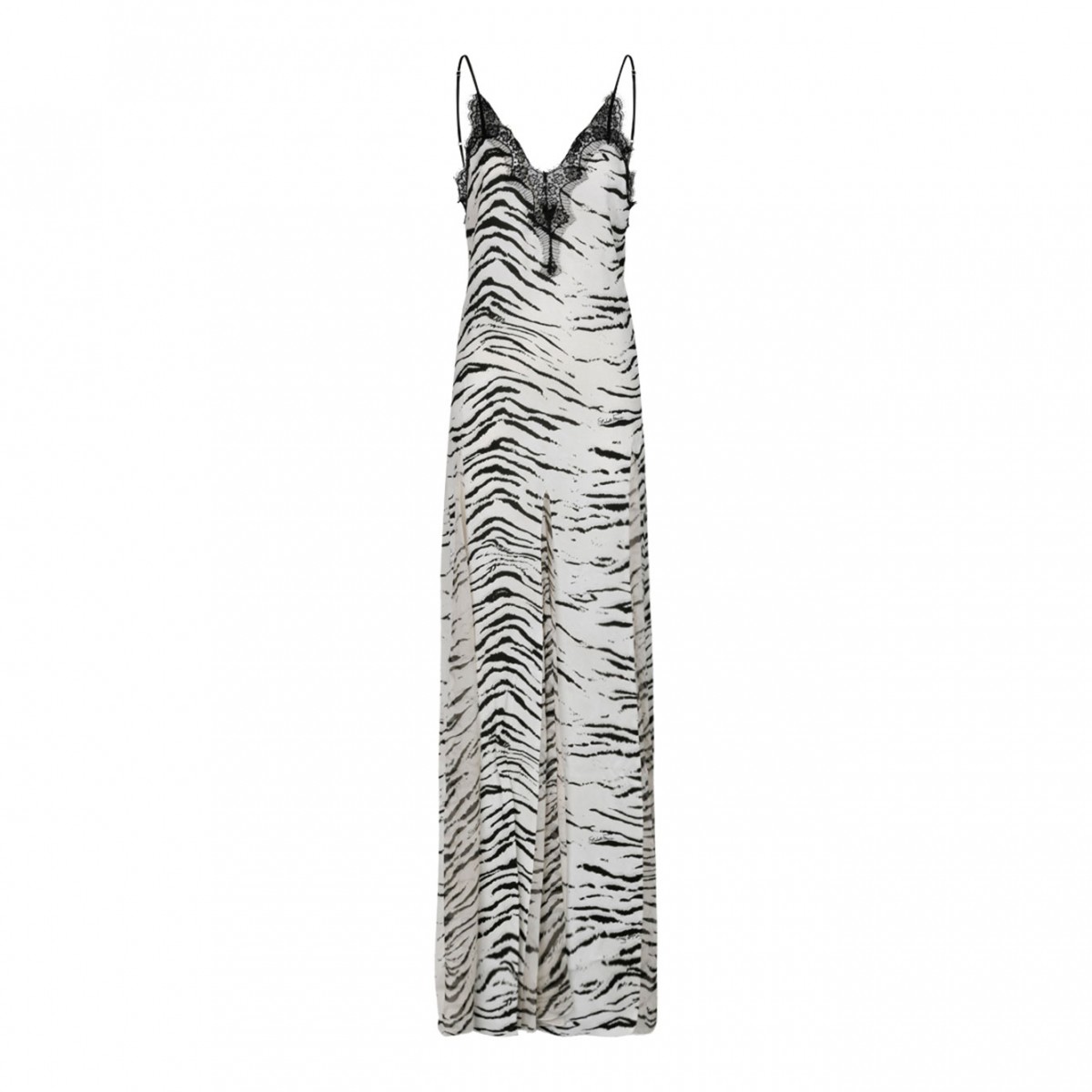 Elisabetta Franchi Animal Print Long Lingerie Dress