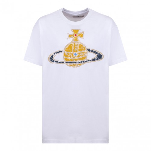 White Orb Logo Print T-Shirt