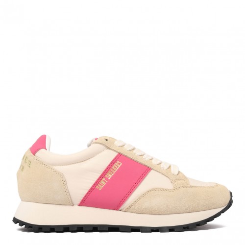 Beige and Pink Runner Club...