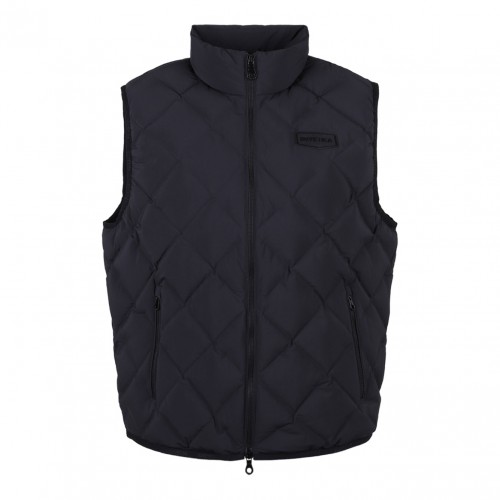 Black Logo Print Gilet