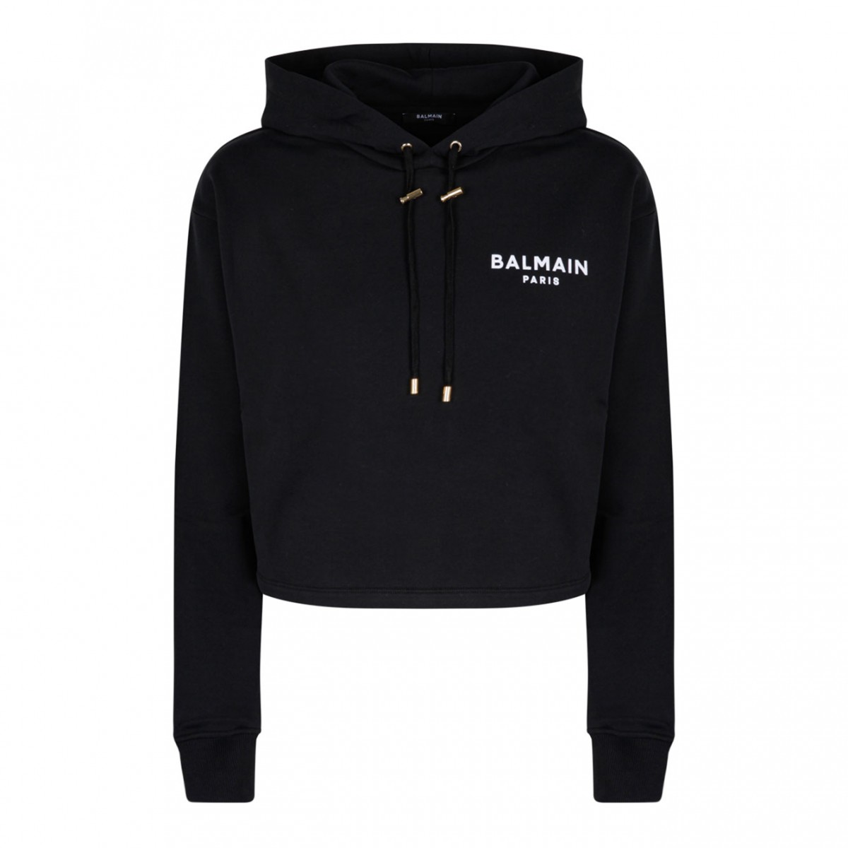 Black Logo Print Hoodie