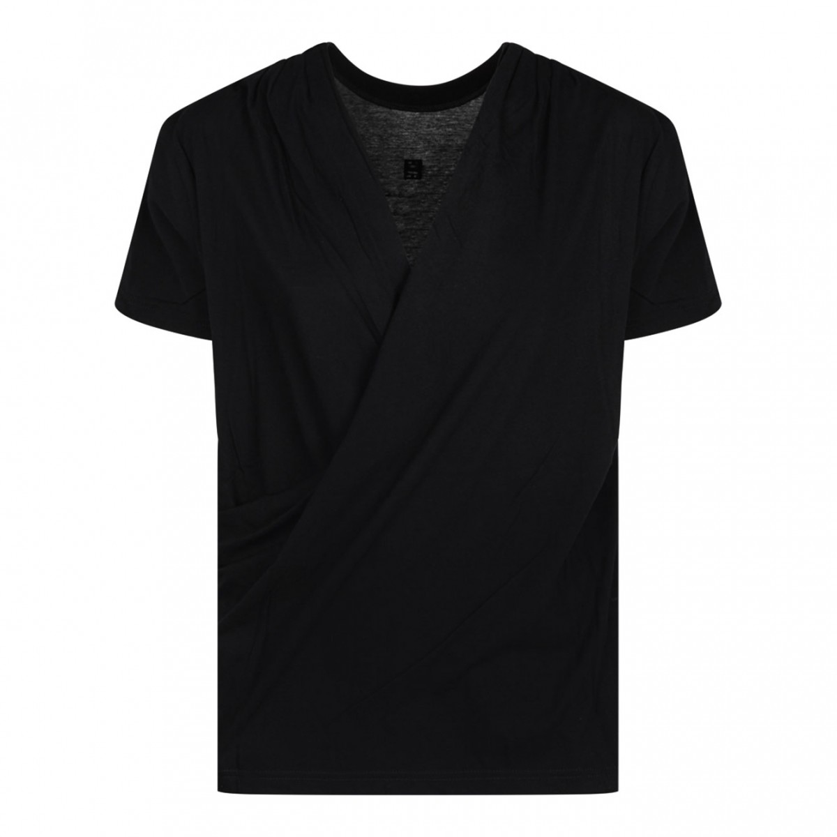 Black Draped T-Shirt