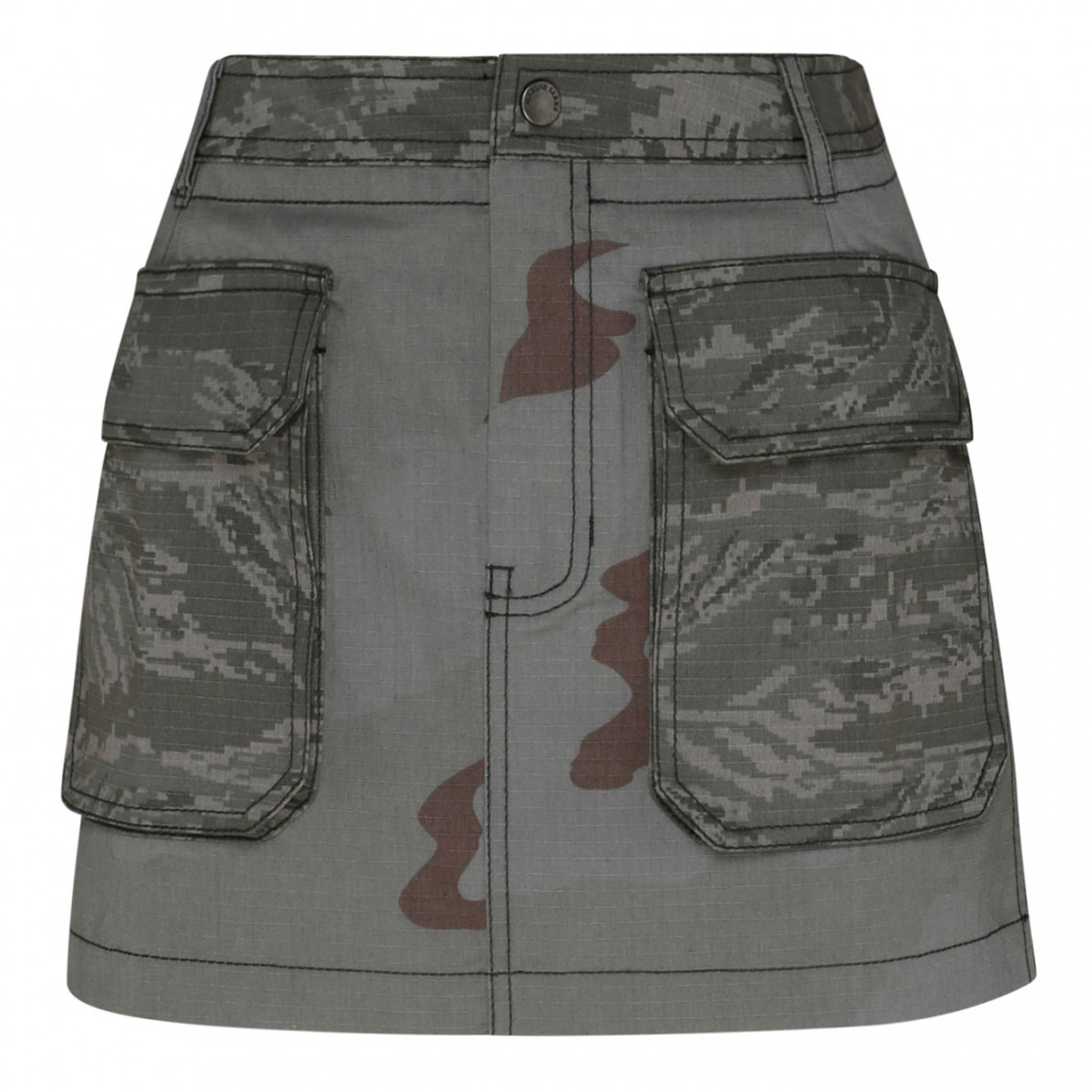 Marine Serre Grey Camo Mini Skirt