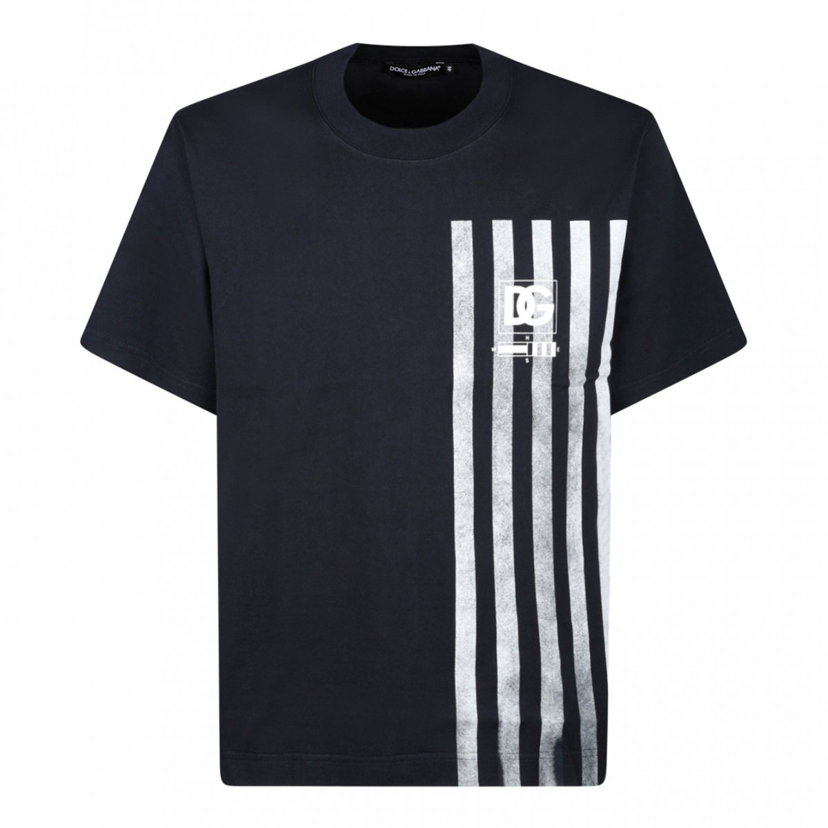 Dolce & Gabbana Dark Blue Navy Print T-Shirt