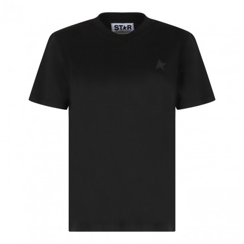 Black Logo Embroidered T-Shirt