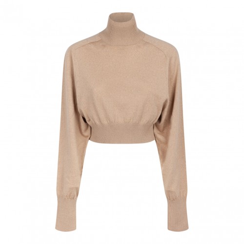 Beige Cropped Sweater