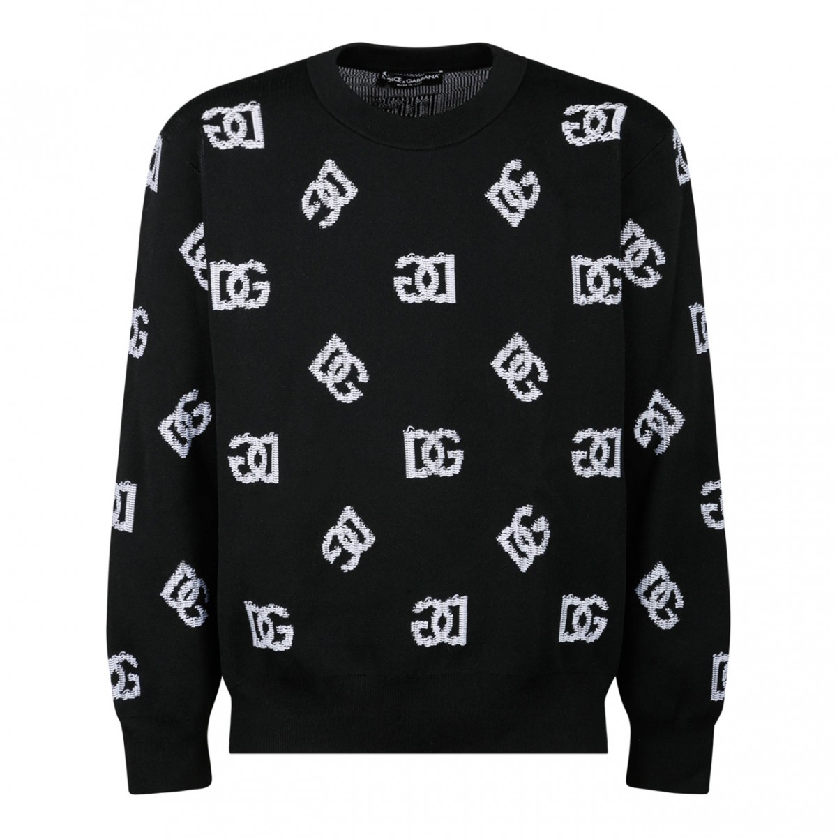 Dolce & Gabbana Black Jacquard Sweater