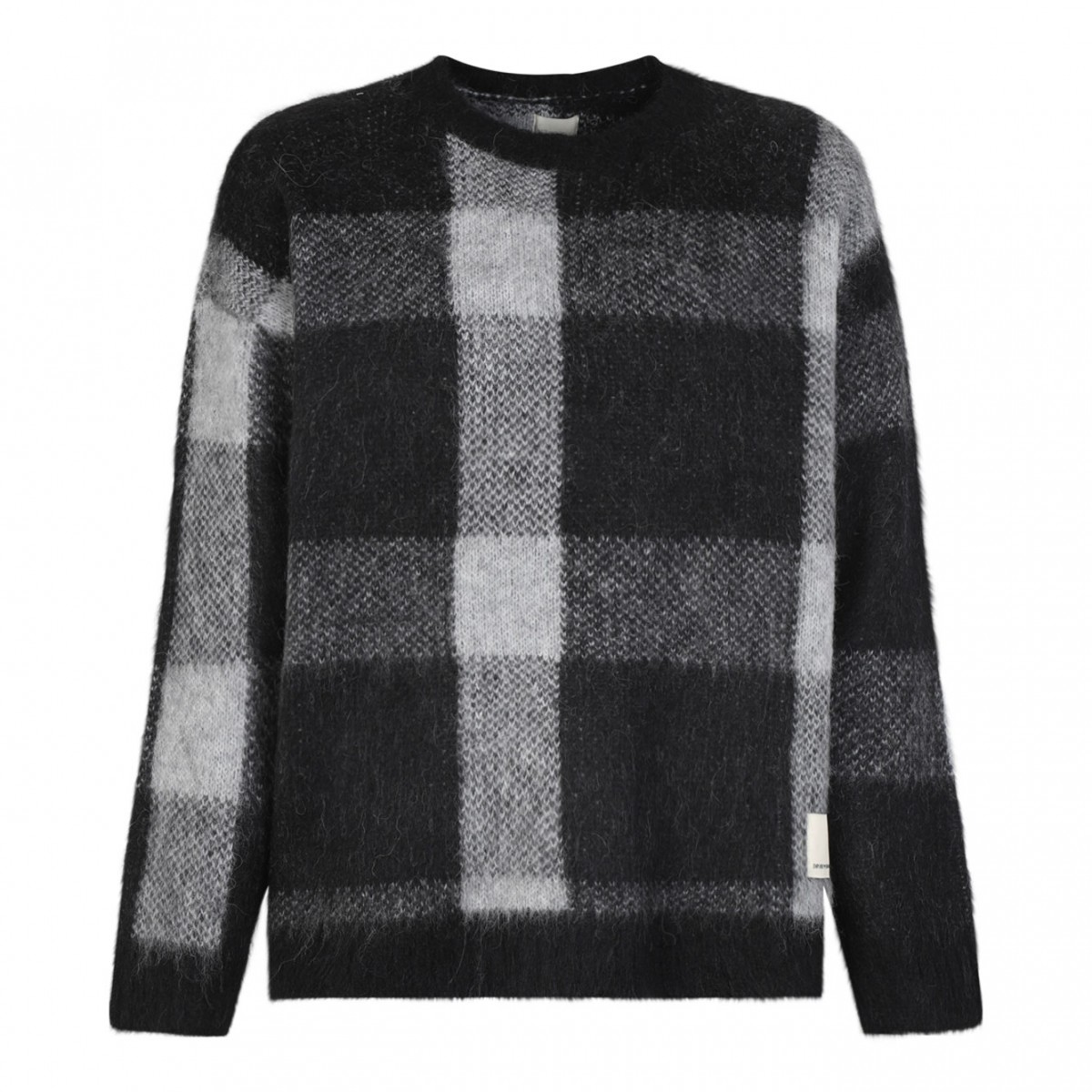 Black and Grey Checked Sweater