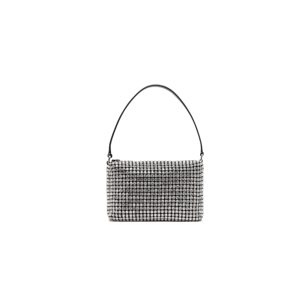 Silver Rhinestones Clutch Bag