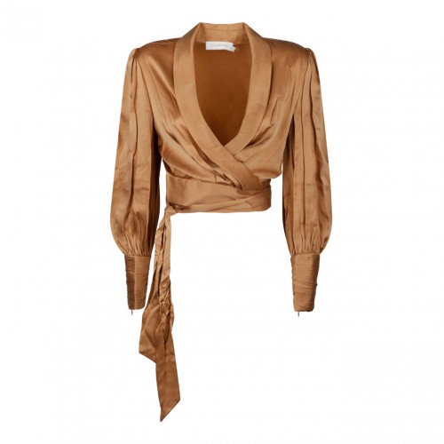 Sand Silk Wrap Top