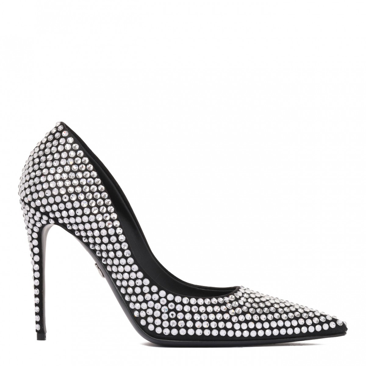 Black Rhinestone Embellished Pumps