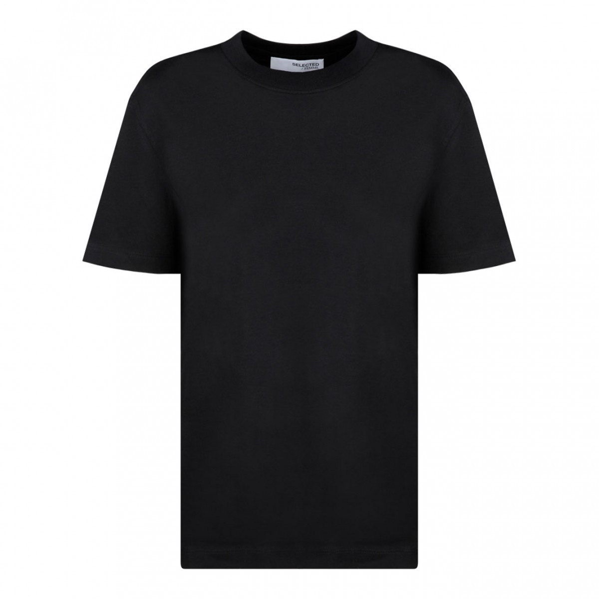 Slightly Dropped Shoulders Black T-Shirt