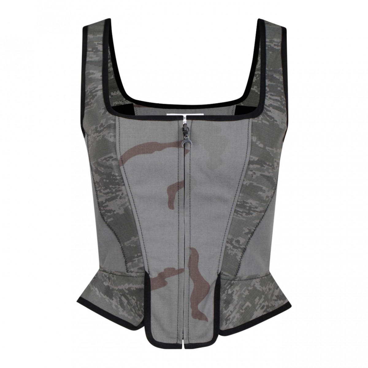 Marine Serre Grey Camo Corset