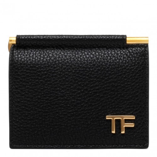 Tom Ford Black Leather Logo...