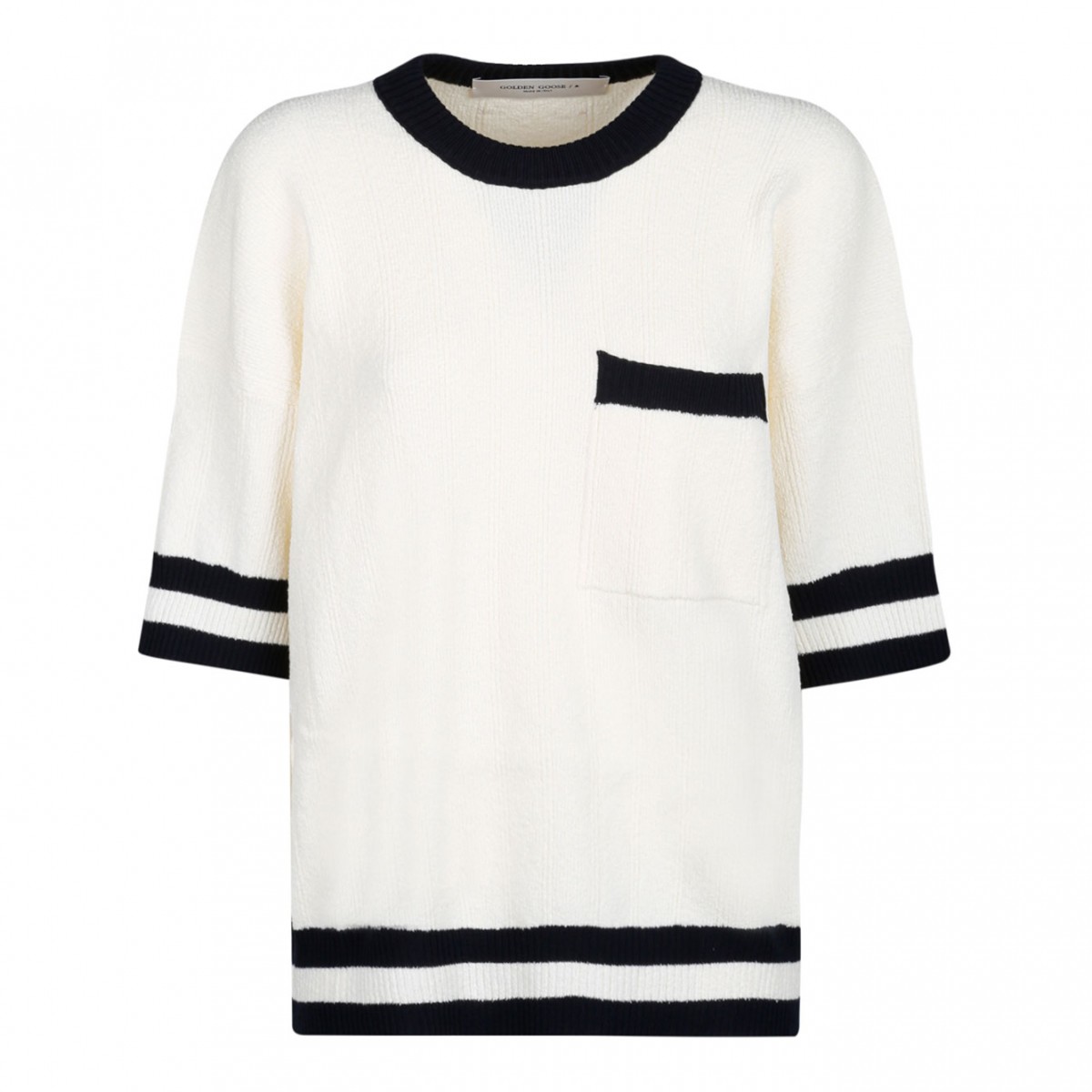 Short Sleeved Crew Neck Sweater