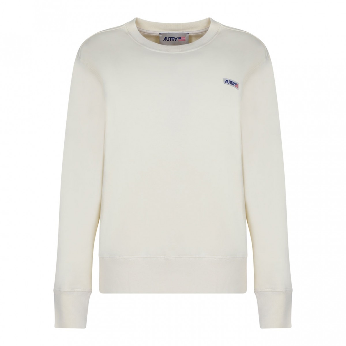 Cream White Logo Patch Sweatshirt