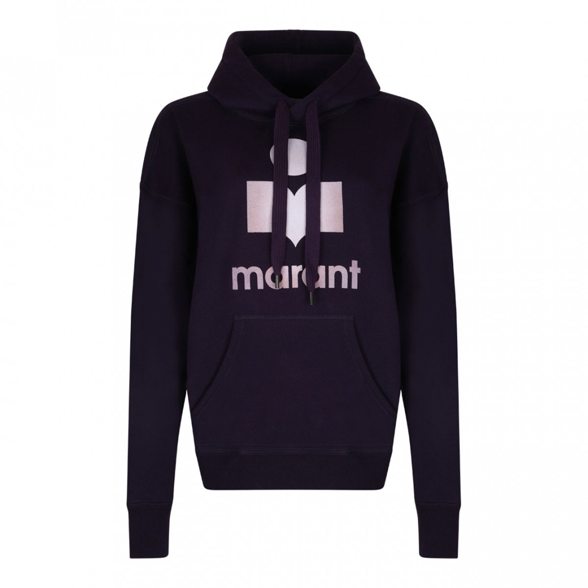 Dark Purple Drawstring Hoodie