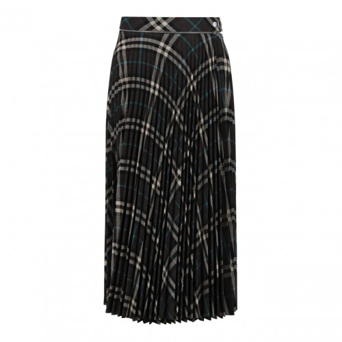 Pleated Check Skirt