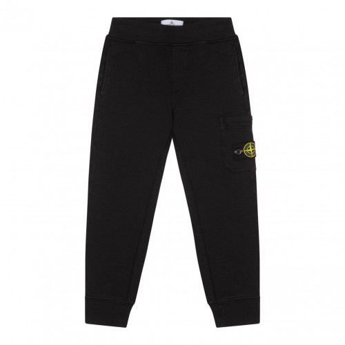 Black Logo Patch Trousers