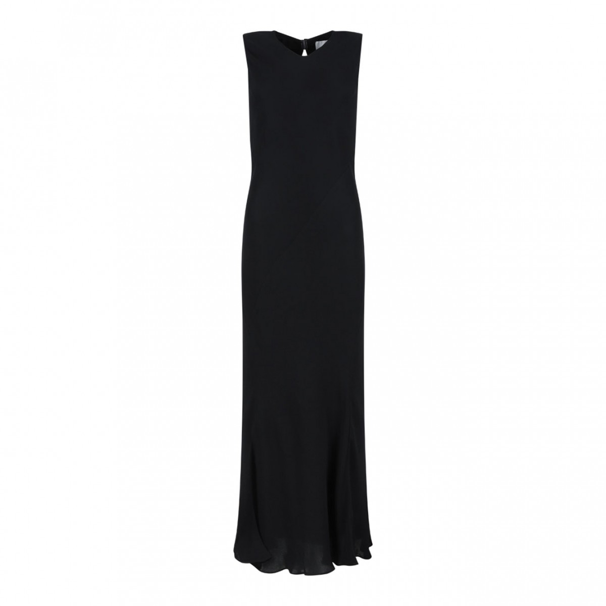 Black Midi Flared Slim Dress