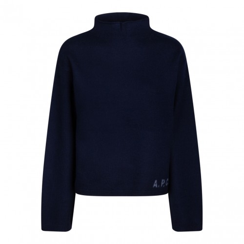 Navy Blue Wool Jumper