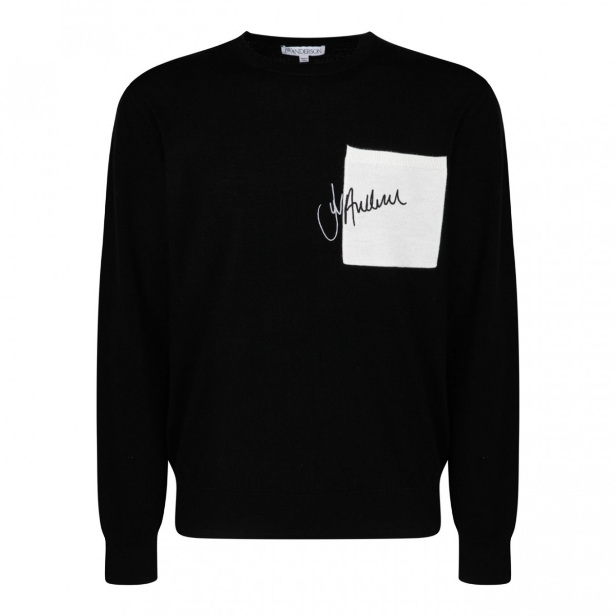 JW Anderson Black Logo Embroidered Jumper