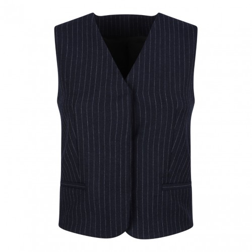 Navy Blue Pinstripe Waistcoat