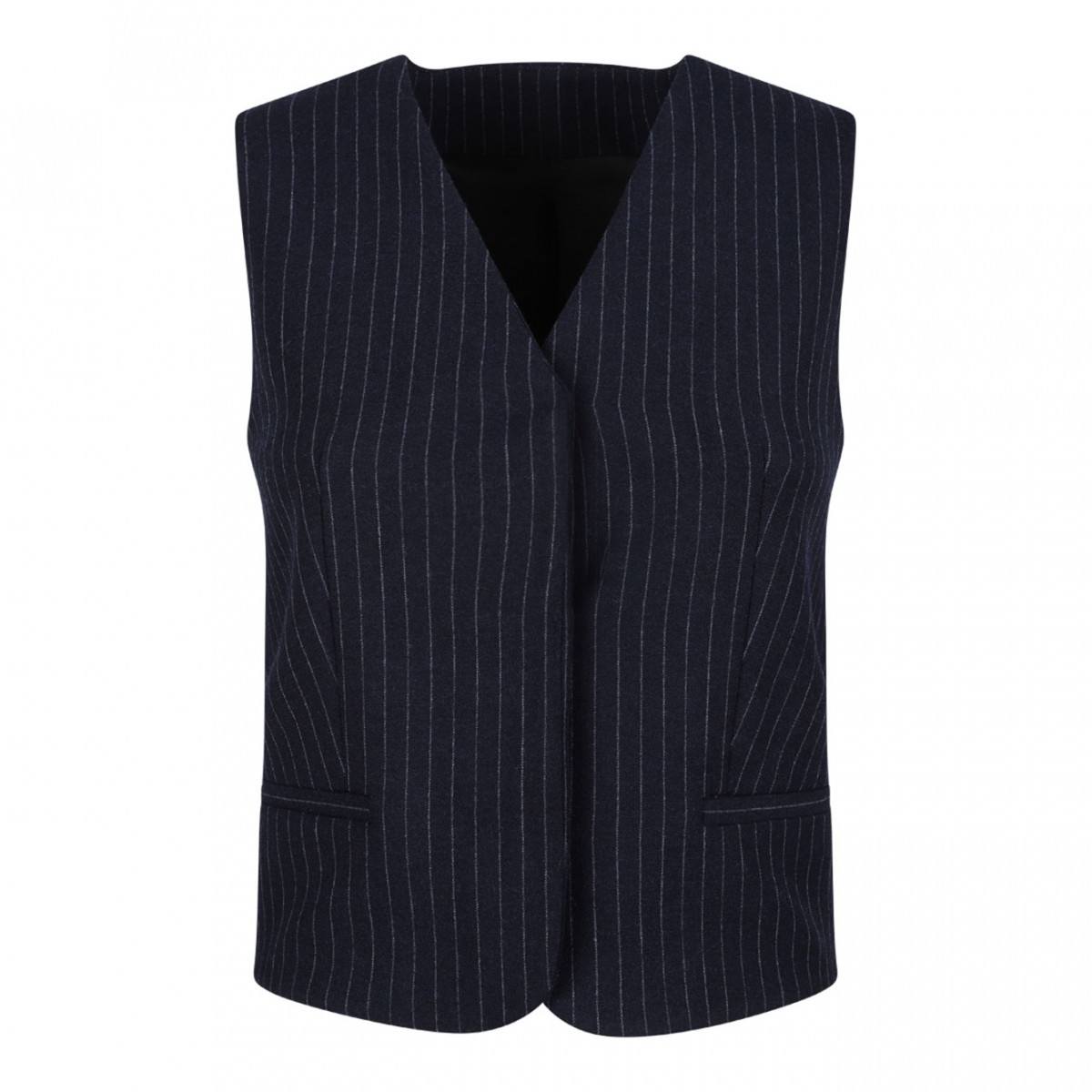 Navy Blue Pinstripe Waistcoat